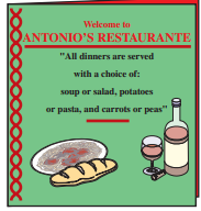 Welcome to ANTONIO'S RESTAURANTE 