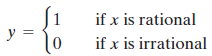 if x is rational [1 if x is irrational 