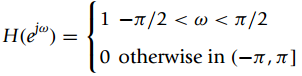 1 -1/2 < w <1/2 0 otherwise in (–x,7] H(
