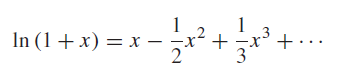 In (1+x) = x – x3 
