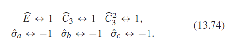 Ê + 1 Ĉz + 1 Ĉ → 1, ớa + –1 ốp → -1 ốc +→ -1. (13.74) 