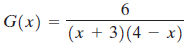6. G(x) (x + 3)(4 – x) 