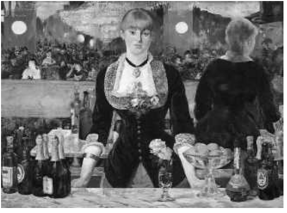 Manet’s painting A Bar at the Folies Bergères (Fig. P.5.63)