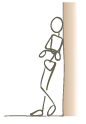A person leans against a wall (Fig. P4.5). Draw a