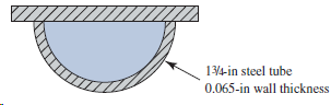 134-in steel tube 0.065-in wall thickness 