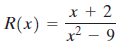 |R(x) = 9. x² – 9 