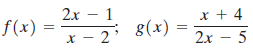 2х — 1 f(x) = 2х — х+4 8(х) Г). 2х — 5 х — 2° 