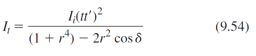 14(t')? I; (1 + r4) – 2r² (9.54) cos 8 