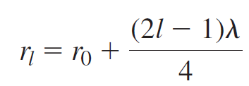 (21 – 1)A n = ro + 
