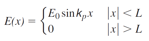 |x| < L |x|> L SEo sinkp.x E(x) = 
