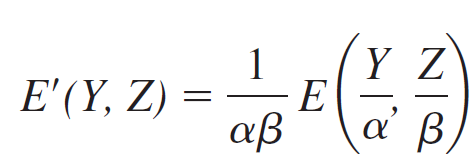 1 E'(Y, Z) = - aß α' β 