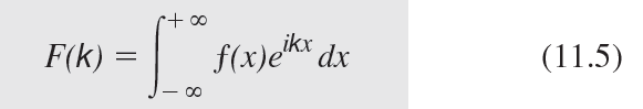 F(k) f(x)ekx dx (11.5) 