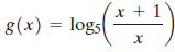 x + 1 g(x) = logs 