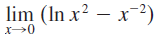 lim (In x² – x-2)| 
