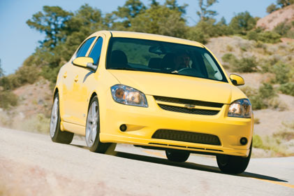 The value V of a Chevy Cobalt that is t