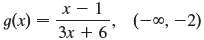 g(x) 3x + 6' (-0, -2) 