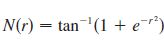 N(r) = tan(1 + e¯) 