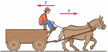 As a horse and wagon are accelerating from rest, the