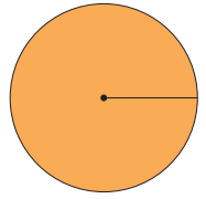 Measure, in centimeters, the radius of the circle, then compute