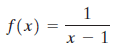 f(x) = – 1 