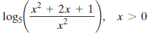 x² + 2x + 1 logs 