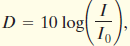 D = 10 log| 