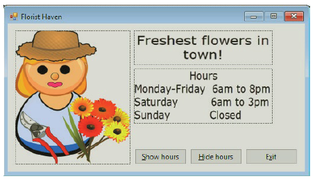 ! Florist Haven Freshest flowers in town! Hours Monday-Friday 6am to 8pm 6am to 3pm Closed Saturday Sunday Show hours Hi
