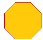 Trace the regular octagon, shown below, onto a separate piece
