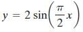 y = 2 sin 
