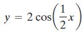 y = 2 cos( * X. 