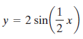 y = 2 sinx 