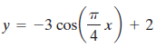 y = -3 cos + 2 т 4 