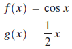 f(x) = cos x 8(x) 