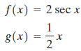 f(x) = 2 sec x 8(x) 2 