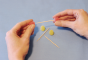 Use toothpicks and gumdrops or jelly beans of different colors