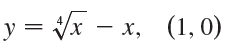 y = Vx - x, (1, 0) 