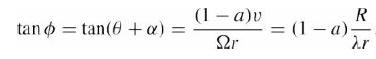 (1 – a)v 2r tan o = tan(6 + a) : = (1- a) ir %3D 