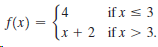 if x s 3 |x + 2 if x > 3. [4 f(x) = 
