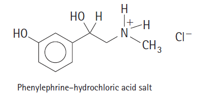 НО Н It H Но. N. CI- CH3 Phenylephrine-hydrochloric acid salt 