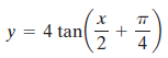 y = 4 tan 