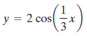 y = 2 cos х 