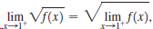 lim Vf(x) = V lim f(x). 