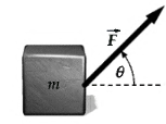 A block of mass m rests on a horizontal surface (figure).