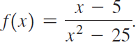 F(x) x² – 25 