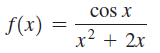 f(x) cos x x² + 2x 