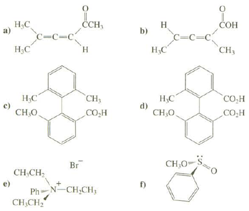 Explain whether each of these compounds is chiral or not 1
