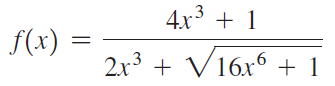 3 4x³ + 1 f(x) 2r3 + V16x6 + 1 