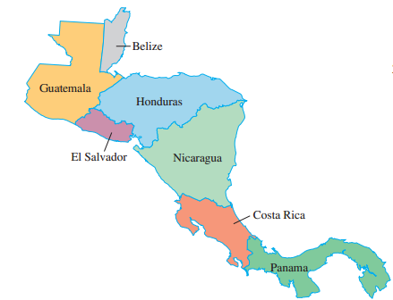 -Belize Guatemala Honduras El Salvador Nicaragua Costa Rica Panama 