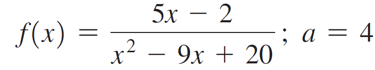 5х — 2 4 f(x) x² – 9x + 20 