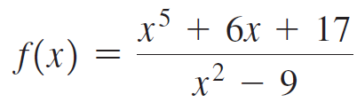 x' + 6x + 17 x² – 9 f(x) 